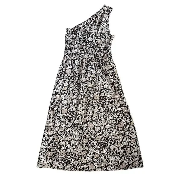 Rails Selani One Shoulder Midi Dress Russet Floral Size Large - Picture 7 of 11